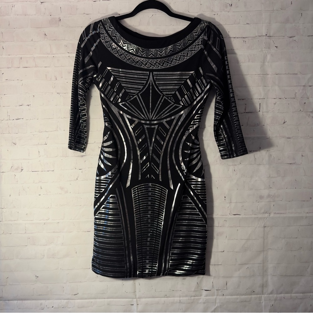 Arden B Quarter Length Sleeve Mini Dress